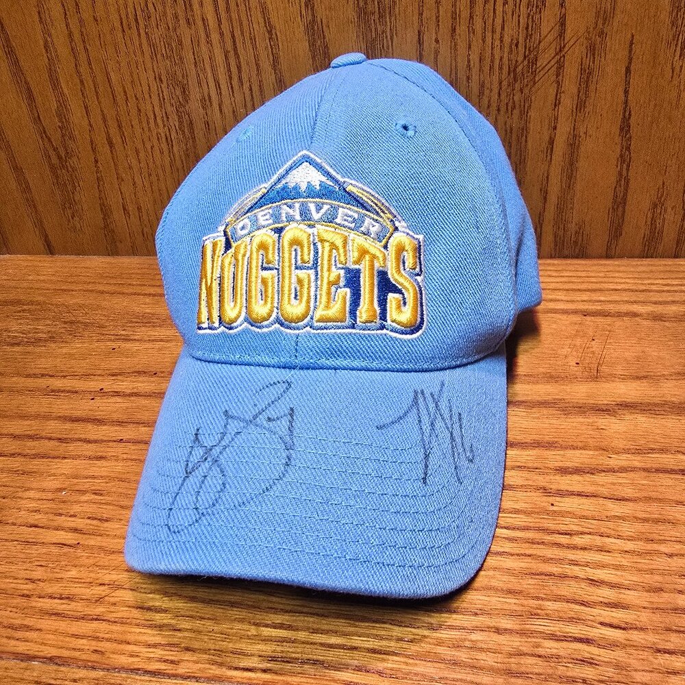 VTG Denver Nuggets Autographed Hat/Cap Junior Harrington Jeff‎ Trepagnier Reebok